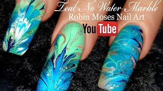 No Water Needed  MINT MANI Diva DIY Drag Marble nail art Tutorial [upl. by Ane]