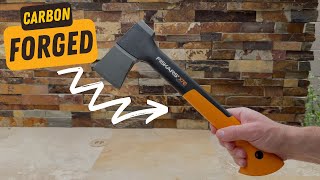 Split wood like a pro with the Fiskars X7 Hatchet REVIEW [upl. by Euqimod]