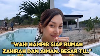 ZAHIRAH MACWILSON KONGSI VIDEO PERKEMBANGAN BANGLO MEWAHNYA BUAT PEMINAT TERUJA [upl. by Alecia]