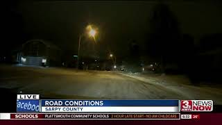 Sarpy Co road conditions [upl. by Min518]