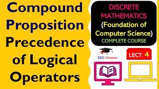 L4 Compound Proposition  Precedence of Logical Operators  Discrete Mathematics Lectures in Hindi [upl. by Nosak813]