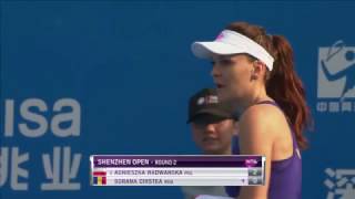 2017 Shenzhen Open Second Round Hot Shot  Agnieszka Radwanska [upl. by Brion]