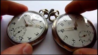 Omega Grand Prix Paris Vs Cortebert Turkish RailwayPocket Watch [upl. by Lemyt]