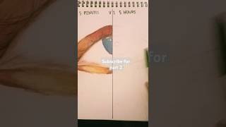 5 minutes vs 5 hours art challenge art drawing trending trendingshorts shorts [upl. by Koerner]