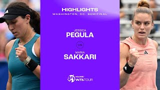 Jessica Pegula vs Maria Sakkari  2023 Washington DC Semifinals  WTA Match Highlights [upl. by Leftwich]