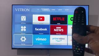 VITRON Smart TV How to Connect Setup to WiFi Network  Fix Check Network Connection 100 Works [upl. by Hallette]