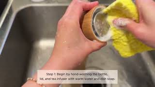 How to clean bamboo stainless steel water bottle to prevent smell [upl. by Ericksen]