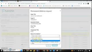 How to delete the submitted paper on Turnitin [upl. by Misak]