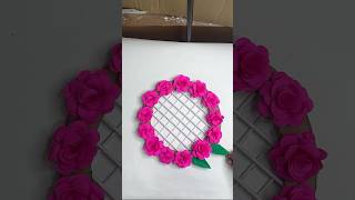 Beautiful Flower Wall Decor Craft using Paper short youtubeshort viral reel trending diycrafts [upl. by Lasley657]