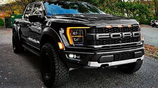 2023 Ford F150 Raptor Black  interior and Exterior Details Wild Truck [upl. by Noj]