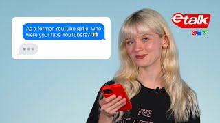 Maisie Peters Texts Her Fans  Etalk [upl. by Dickman]