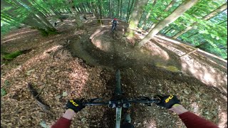 RIDING FLOW AND TECH TRAILS IN GREENHILL BIKEPARK [upl. by Molohs871]