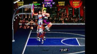 NBA Hangtime arcade  76ers vs Kings 6549 [upl. by Marthe]