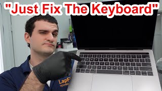 Macbook Liquid Spill Sticky Keyboard  Keyboard is NOT the Only Issue [upl. by Saeger]