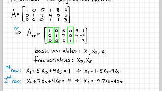 Linear Algebra Example Problems  General Solution of Augmented Matrix [upl. by Saphra108]