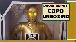 Galaxys Edge Unboxing C3PO Droid Depot Figure [upl. by Anirtik]