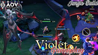 Violet Jungle Gameplay  Best Jungling Build  Advanced Tips  Arena Of Valor  Liên Quân  Rov [upl. by Anirahc]