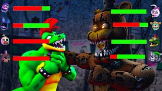 SFM FNaF Top 5 NIGHTMARE VR vs Fights WITH Healthbars [upl. by Gunilla422]