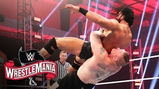 Brock Lesnar and Drew McIntyre clash for WWE Title WrestleMania 36 WWE Network Exclusive [upl. by Ejroj]