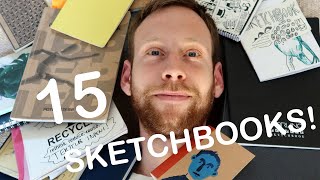 MASSIVE SKETCHBOOK TOUR 🙈 4 years 15 sketchbooks SKETCHBOOK TOUR no 14 [upl. by Mckay159]