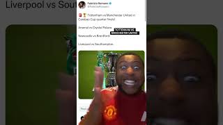 CARABAO CUP LIVE DRAW REACTIONSUBSCRIBE FOR MORE 🚀 carabaocup manchesterunited football [upl. by Leavitt]