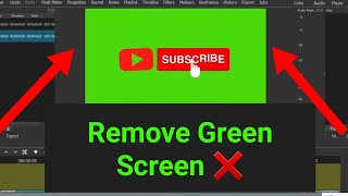 How To remove Green Screen in Shotcut add Subscribe button to Video añadir botón de suscripción [upl. by Aguayo]