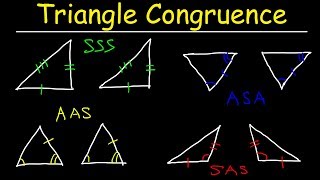 Triangle Congruence Theorems Two Column Proofs SSS SAS ASA AAS Postulates Geometry Problems [upl. by Ahsiugal]