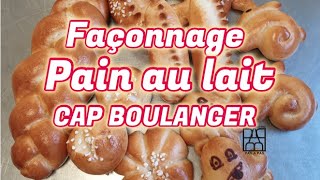 Façonnage Pain au lait CAP boulanger [upl. by Aicire]