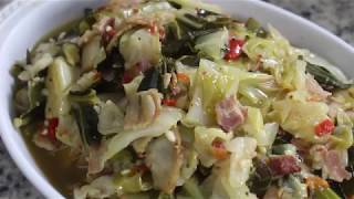 Soul Food Cabbage amp Collard Greens  I Heart Recipes [upl. by Annohsat]