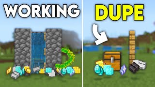 TOP 3 WORKING DUPLICATION GLITCHES IN 121 Minecraft Bedrock [upl. by Aniratak]