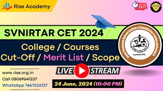 SVNIRTARCET 2024 Post Exam Strategy  CutOff  Merit List  College  Course  Documents svnirtar [upl. by Ydiarf]