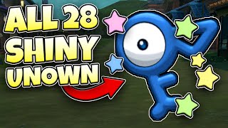 Im SHINY HUNTING All 28 Unown in Pokémon Legends Arceus [upl. by Kcaz183]