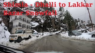 Shimla  Dhalli to Lakkar Bazar Snowfall  Himachal Pradesh India [upl. by Isador]