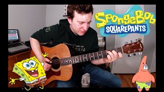 Spongebob Squarepants Theme  Fingerstyle Guitar Cover  Free Tabs Jacob Neufeld [upl. by Cony]