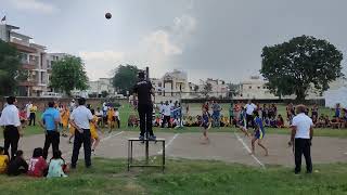 Volleyball 🏐 match NAHAN Vs SANGRAH Barish ke vajah se match Rokna pda tournament education simba [upl. by Decrem]