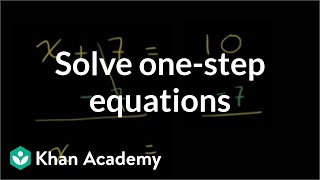 How to solve onestep equations  Linear equations  Algebra I  Khan Academy [upl. by Nugesulo]