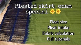 Pleated skirt making full tutorials for beginners Harsha designer pranati styles [upl. by Gaudette863]