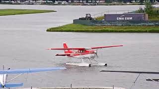 Float Plane Crash Landing  Lake Hood Alaska [upl. by Yehs]