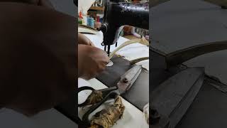 Synthetic leather Handle sewing [upl. by Liartnod724]