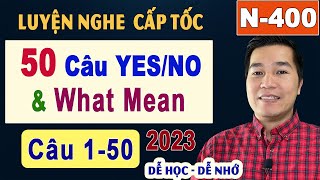 HỌC CẤP TỐC N400  50 Câu Hỏi Yes No amp Full WHAT MEAN Dễ Nhớ Giúp Thi Đậu Quốc Tịch Mỹ 2023 Dễ Dàng [upl. by Eesac979]