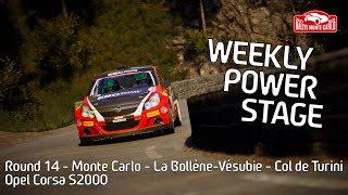 TWISTY HILLCLIMB 🚀 WRC Weekly Power Stage R14  Monte Carlo  LBV  Col de Turini  Opel Corsa S2000 [upl. by Mishaan]