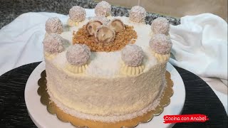 COMO HACER UNA TARTA ESTILO RAFFAELLORECETA NAVIDEÑA [upl. by Hale]