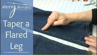 How to Taper Flared Ready to Wear Flared Jeans [upl. by Retsim]