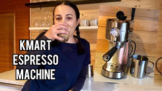 Kmart 119 Espresso Machine Review [upl. by Gadmon]