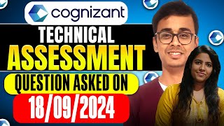 Cognizant 18092024 technical Assessment Questions asked [upl. by Zawde]