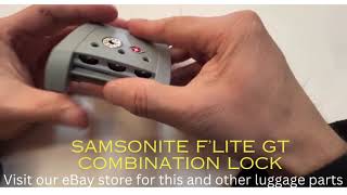 How to set Samsonite Flite GT Combination Lock [upl. by Humph449]