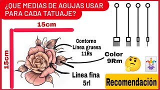 ¿QUE MEDIDAS DE AGUJAS UTILIZAR PARA CADA TATUAJE RL RS RM o MAGNUM  RECOMENDACIÓN [upl. by Esinal]