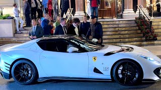 CHARLES LECLERC LEAVING HOTEL DE PARIS w FERRARI 812 COMPETIZIONE APERTA​⁠emmansvlogfr [upl. by Certie375]