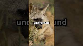 Aardwolf The TermiteLoving Hyena 🐾🐾 africa africanwildlife nature naturelovers rare animals [upl. by Adnara]