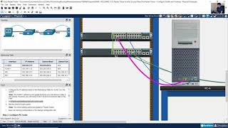 346 Packet Tracer  Configure VLANs and Trunking  Physical Mode [upl. by Enelahs]